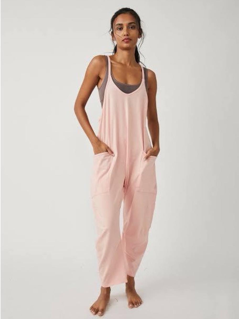 Free People Pale Pink Easy Pocket Jumpsuit